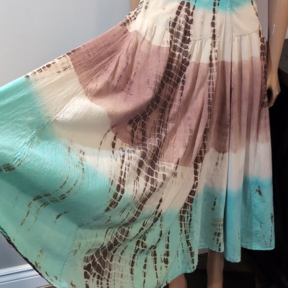 Today's Designer Tie Dye Midi Dress Sleeveless Beach Long Lagenlook Summer - Picture 6 of 16
